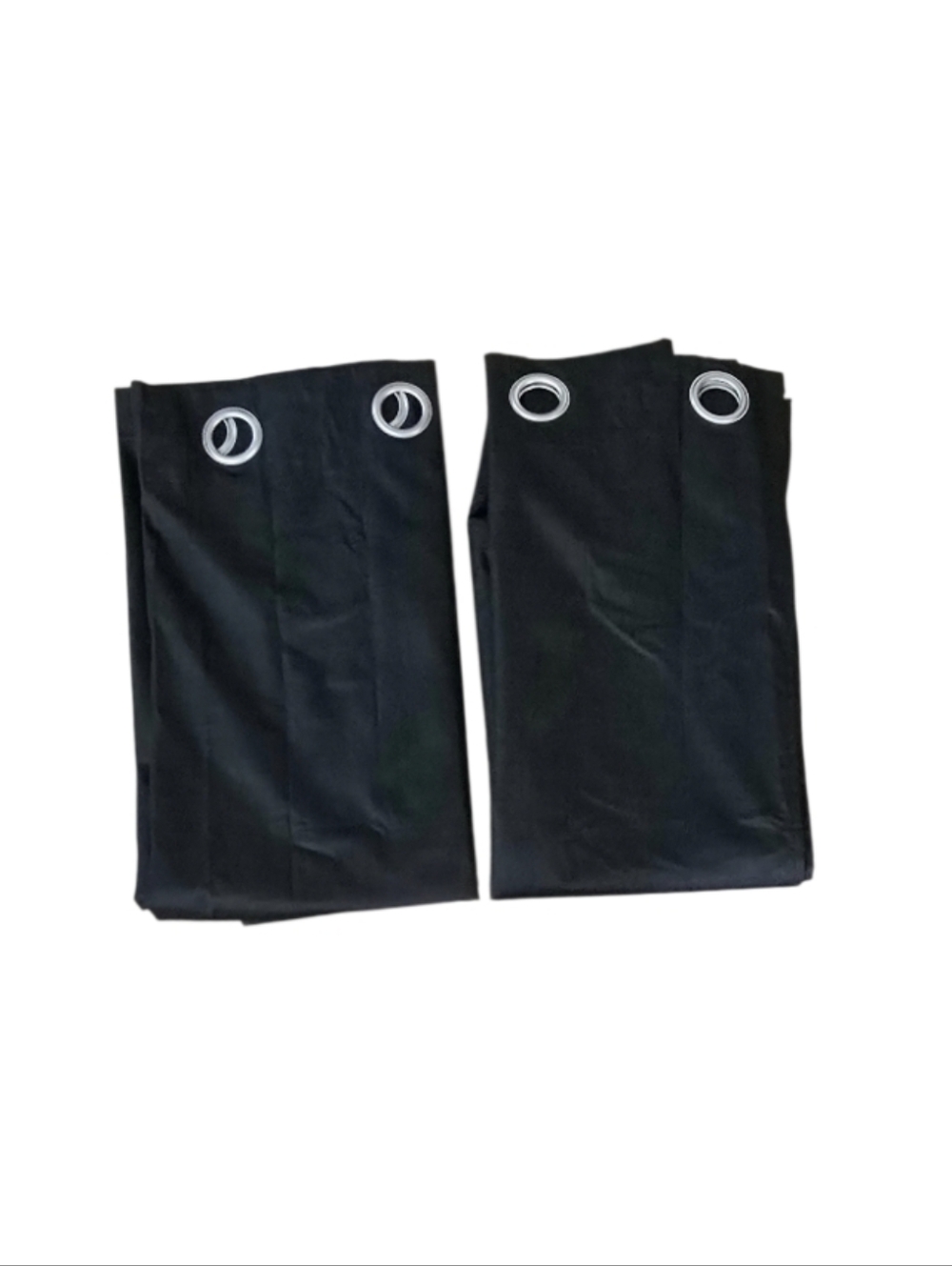 Black Grommet Curtain Panels - Classic Room-Darkening Drapery